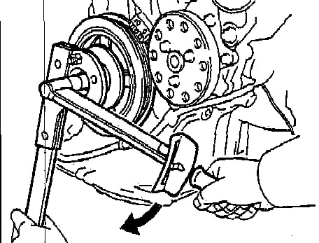 Установите шкив коленчатого вала двигателя Филдер